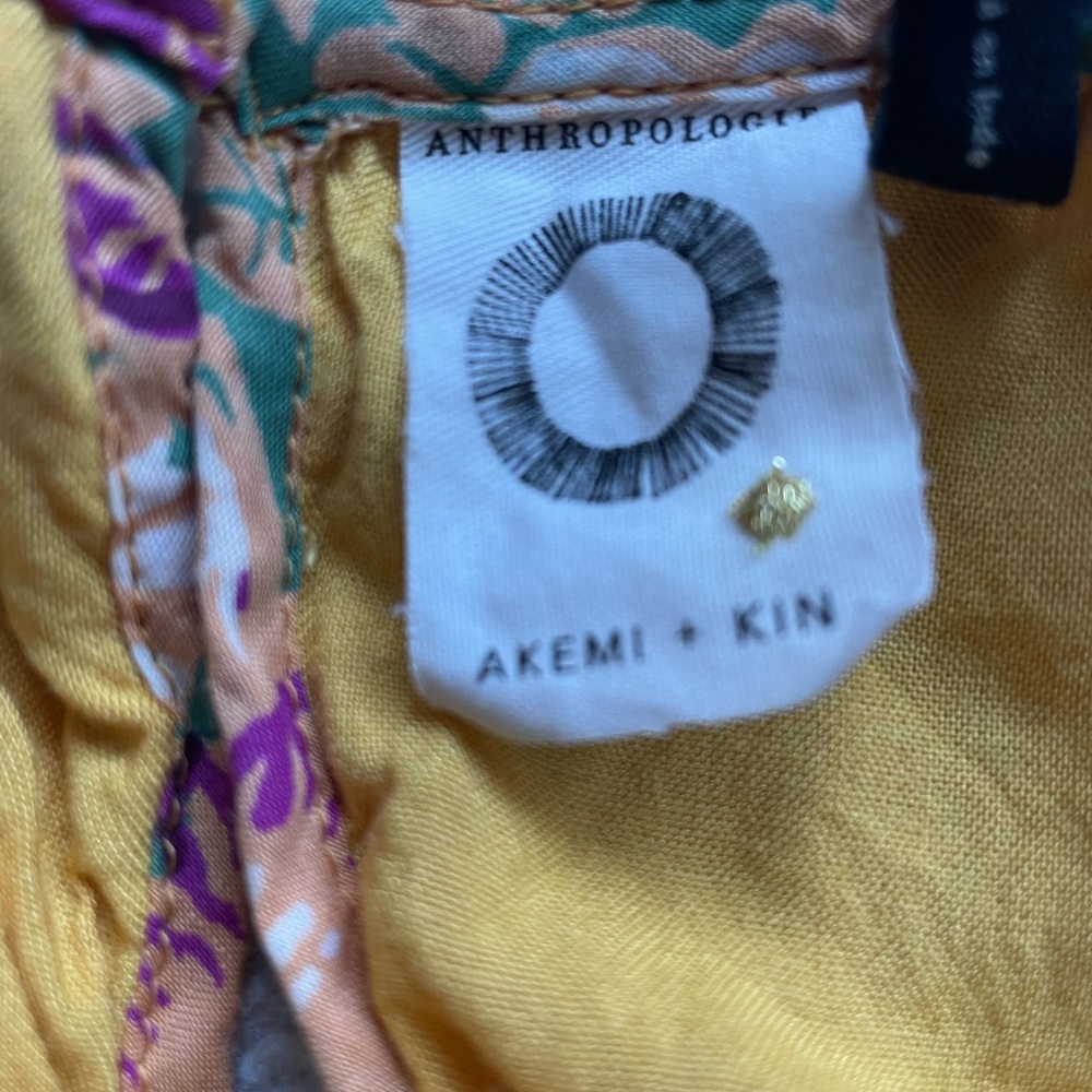 Patterned Yellow Tunic Top - Picture 3 of 4